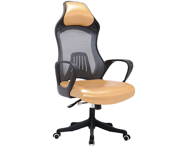 大班椅A-810黑胶橙灰